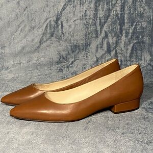 Cole Haan Women’s Vesta Skimmer Pointed Toe Brown Leather / NWOB